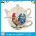 porcelain white wholesale high quality tea cup pot in one